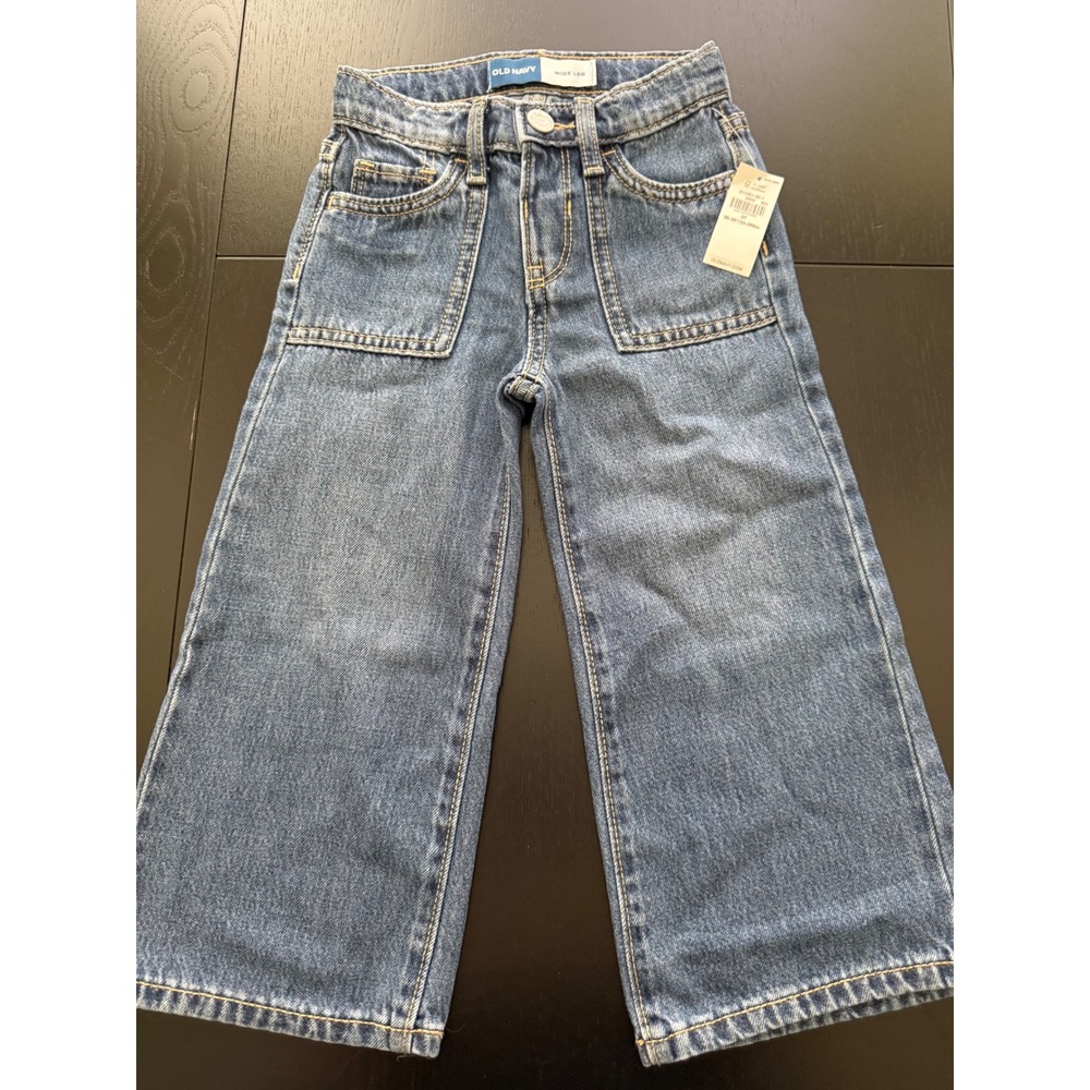 NWT Old Navy Toddler Wide-Leg Jeans Size 3T Blue 100% Cotton Denim - Picture 6 of 12